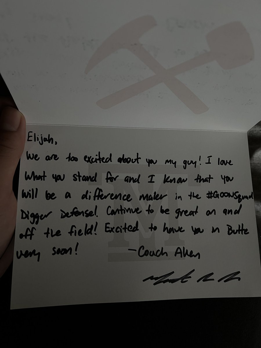 17Ongosia's tweet photo. Thanks Coaches for the hand written letter!!!⚒️ :@CoachMAllenFB @MonTechFootball @KodyTorgerson @CoachKyleSamson #AG2G❗️ https://t.co/ufwdgncbJ8