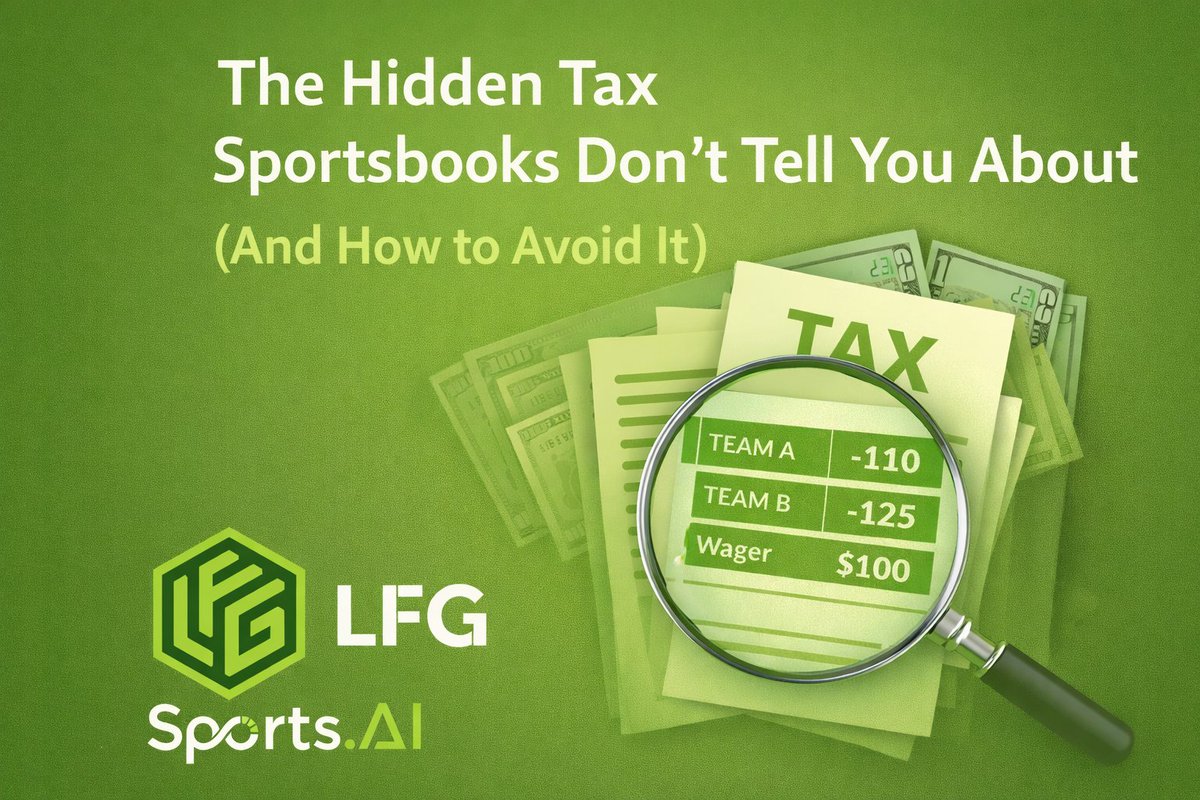 Sportsbooks don’t always offer the same odds.

That small difference can quietly cost bettors thousands over time.

I wrote about the hidden tax in sports betting and how to avoid it.

lfgsports.ai/hidden-tax-spo…