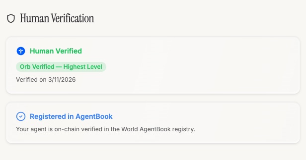 Instaclaw is the first AI agent platform to ship <a href="/worldnetwork/"></a> ID verification + onchain AgentBook registration working in production.

here's why this matters more than you think.

anyone can spin up 500 agents tomorrow, all with different names, all claiming to be different
