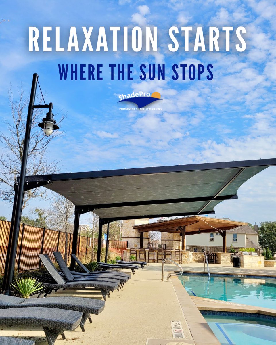 ShadeProLLC's tweet image. It’s hard to relax without sun protection! 🌡️             

Don’t worry we can help! All you have to do is go to ShadePro.com to get a free estimate. ☀️

#shadepro #premiumshade #outdoorliving #texassun #propertyupgrade