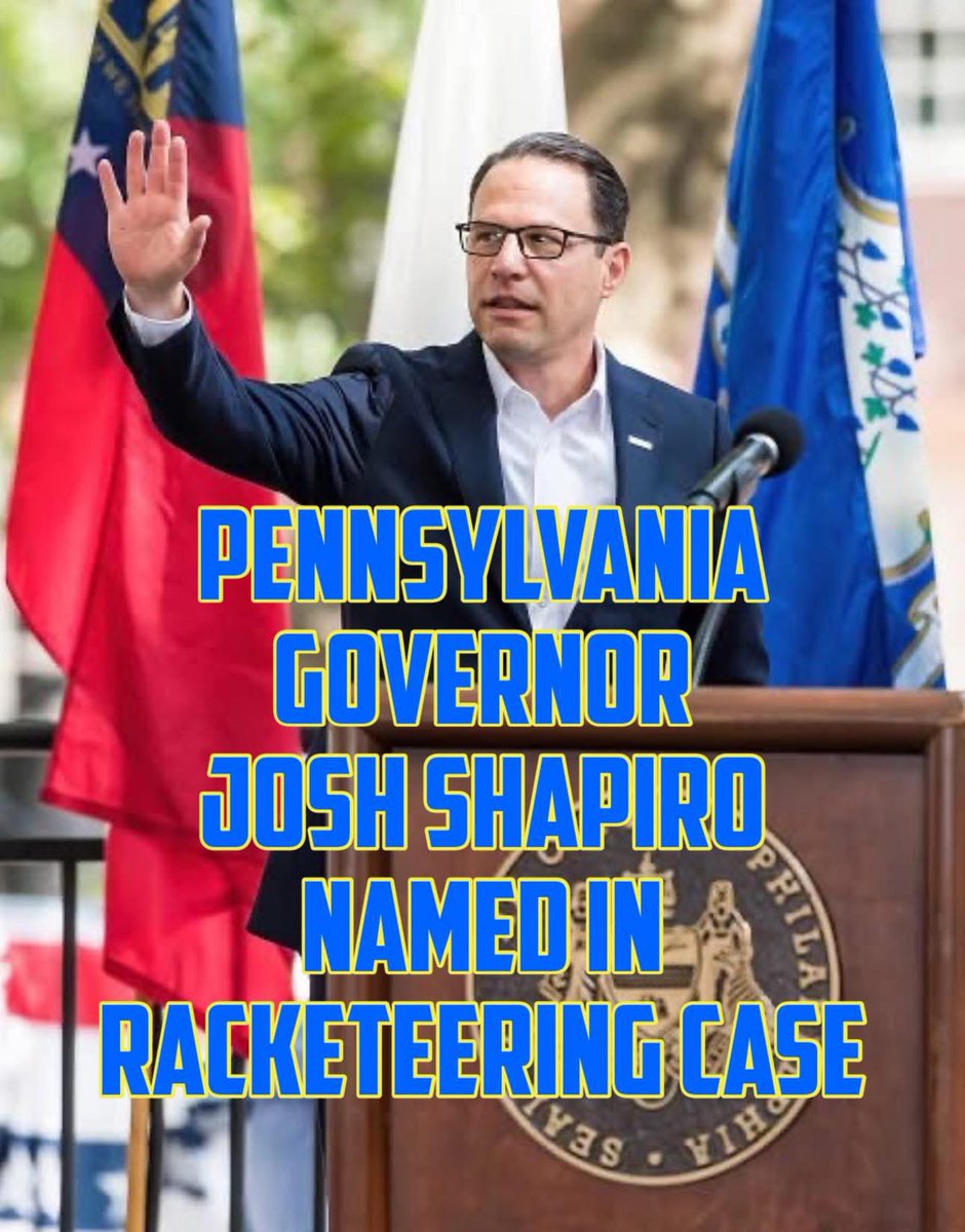 Pennsylvania's Democratic Governor Josh Shapiro lawyers up after being named in a Racketeer Influenced Corrupt Organizations Act (RICO) case.

According to the complaint "During his diverse official tenure, Respondent Shapiro has engaged in at least ten verified, substantiated,