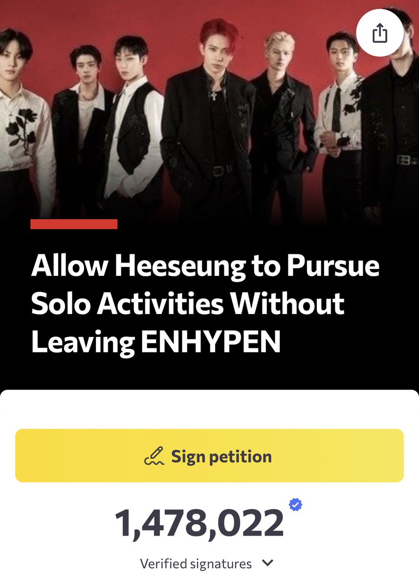 The world is watching. Do not give up.

✍️ c.org/K6LQK9bff4

#BELIFTLABTREATENHYPENBETTER
#HEESEUNG 
#ENHYPENIS7
#COMEBACKHEESEUNG

ENHYPEN HOME
#ENHYPEN_IS_7
#ENHYPEN_HOME
#Alwayswithyou