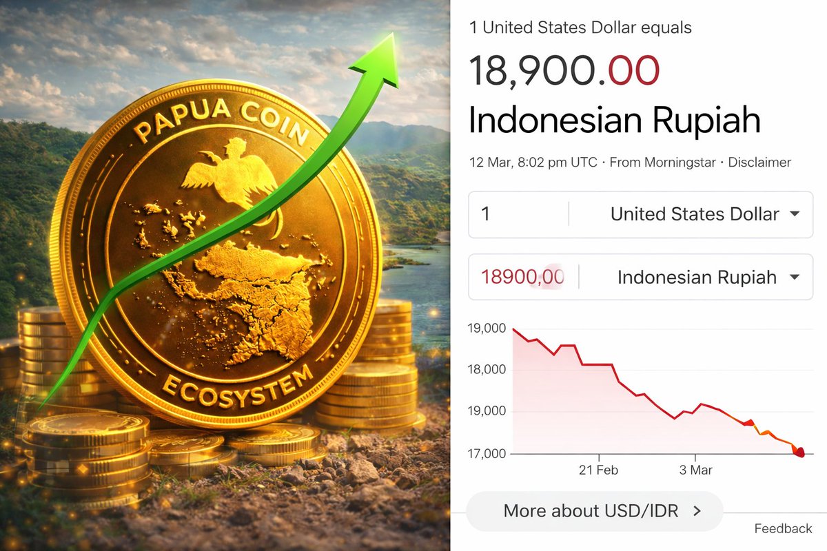 Papua_Coin's tweet photo. Papua Coin ($Papua) is more than a digital asset, it’s a symbol of a Green State Vision economic era powered by blockchain, transparency, and community strength.

📈 Limited 60M supply locked
⚡ Built on-chain for speed & security
🌏 Inspired by the natural wealth and potential of Papua
As traditional currencies fluctuate, a new decentralized economy is emerging. Papua Coin represents growth, independence, and opportunity for the next generation.
The movement has begun.

🚀 Rise with Papua Coin.

#PapuaCoin #Crypto #Blockchain #Web3 #DigitalEconomy #CryptoCommunity
