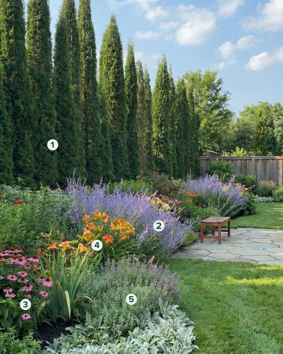 FastGrowingTree's tweet image. Live in a dry climate? ☀️ These plants can take the heat. Create a layered landscape with drought-tolerant evergreen trees for privacy and a mix of hardy perennials for color and texture. 

#GardenIdeas