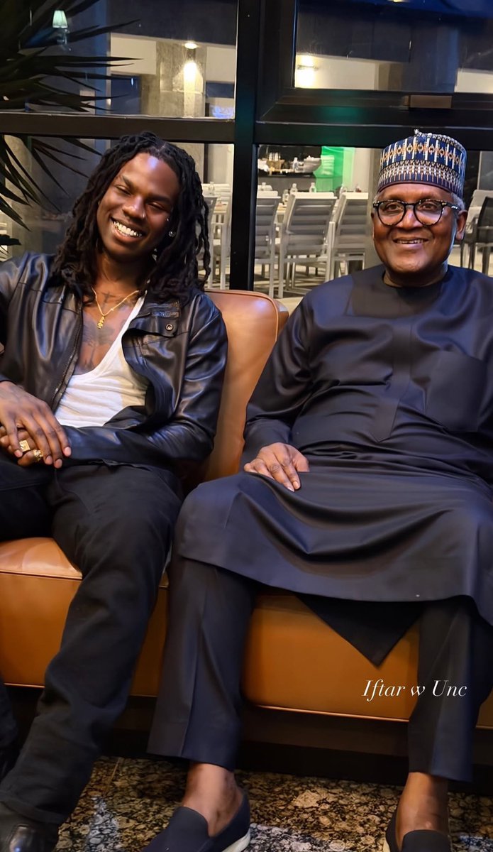 Rema doing Iftar with Aliko Dangote