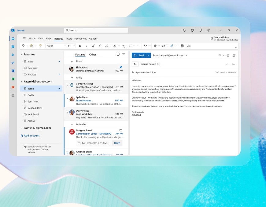 Directions on Microsoft tweet media