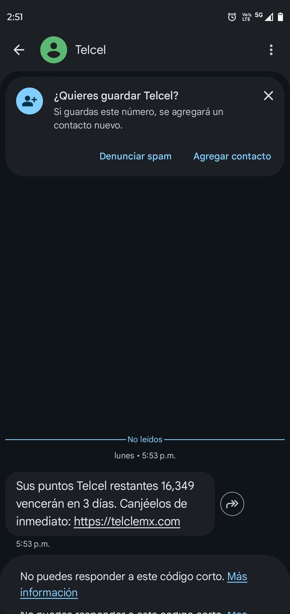 josmx's tweet photo. @Telcel @ServicioTelcel 
Siguen enviando SMS usando el número corto suplantando a Telcel
@victor_ruiz @hiramcoop @ivillasenor https://t.co/vfh8DaBff7