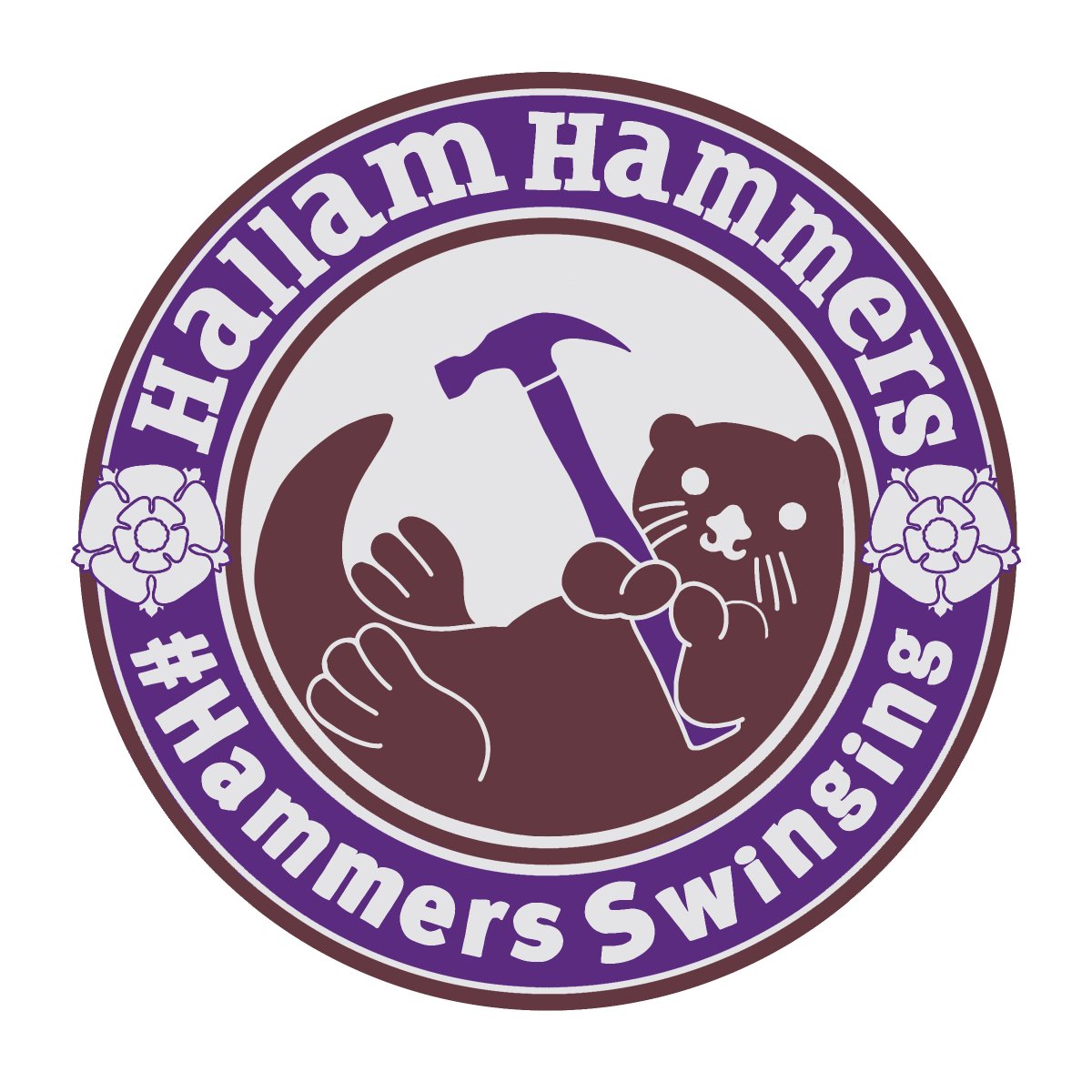 HallamHammers's tweet photo. New Hallam Hammers logo just dropped!!

Since Otter is graduating, the new logo keeps his memory alive.

Thank you to Boomerbeater's partner Leah for this amazing new logo.
#HAMMERSSWINGING https://t.co/sANEIYxydV