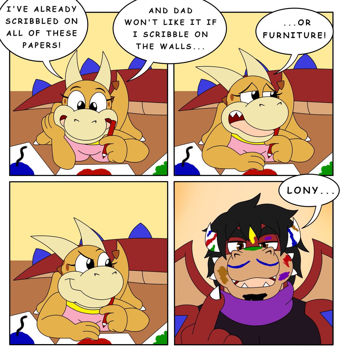 It's not easy being the father of such a mischievous dragon girl.
New comic.