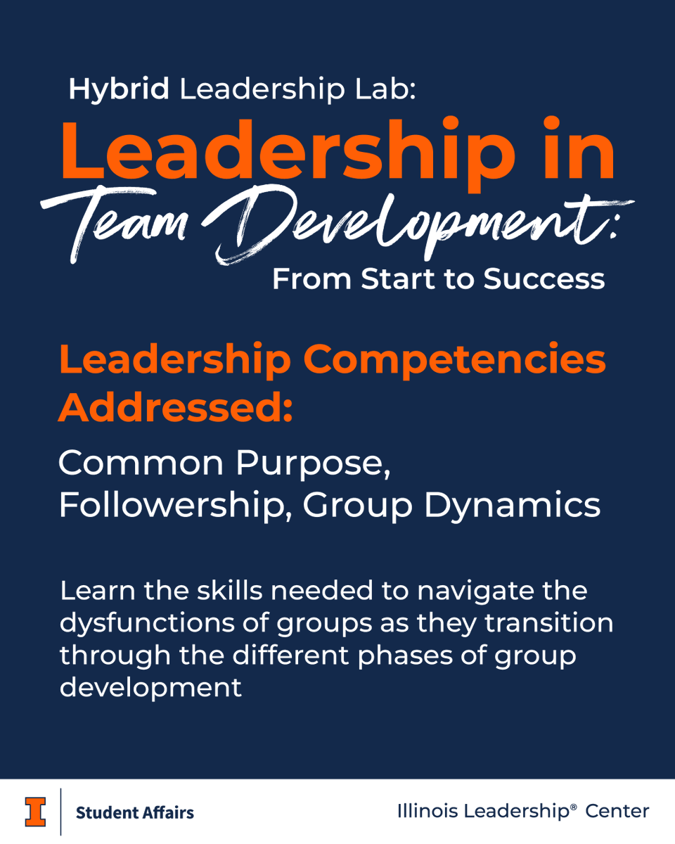 IL_Leadership's tweet photo. Strong teams don’t just happen, they’re developed!

Our Hybrid Leadership Lab: Leadership in Team Development explores how groups grow, change, and overcome challenges as they work toward shared goals. 

Register through the link in our bio (linktree) to secure your spot! 🦁 https://t.co/p6CSpgJ57i