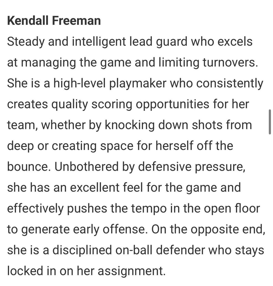 Kendall Freeman tweet media