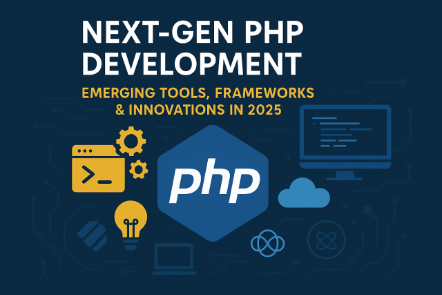 phpinthenews's tweet photo. Next-Gen PHP Development | Emerging Tools, Frameworks &amp; Innovations in 2025 - https://t.co/1KJaziaVxH #PHP #PHPNews #WebDev https://t.co/Jd2aWbxlLN