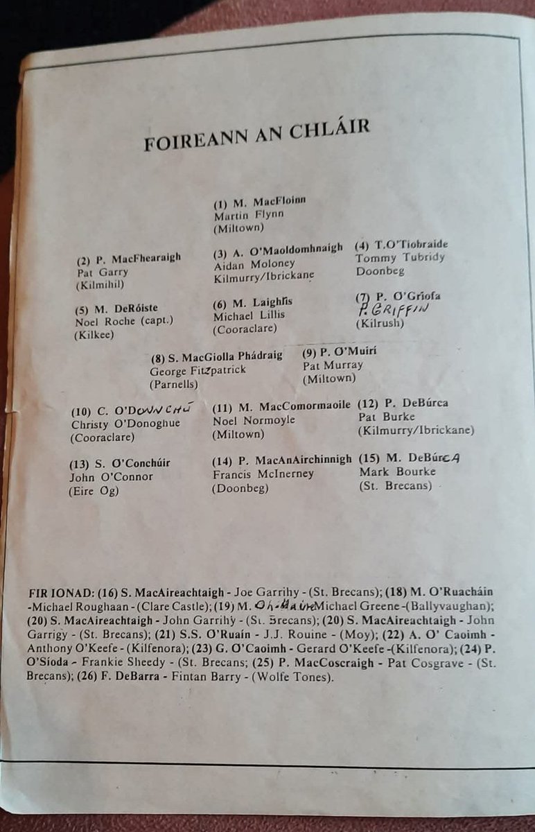 GaaClare's tweet photo. This weeks throwback is the 1986 National football league programme for game between Clare and Wexford. The two counties will go head to head again this Sunday in @zimmerbiomet Páirc Chíosóg at 1pm . #wearethebanner #throwbackClareGaa https://t.co/60H7BuadbY