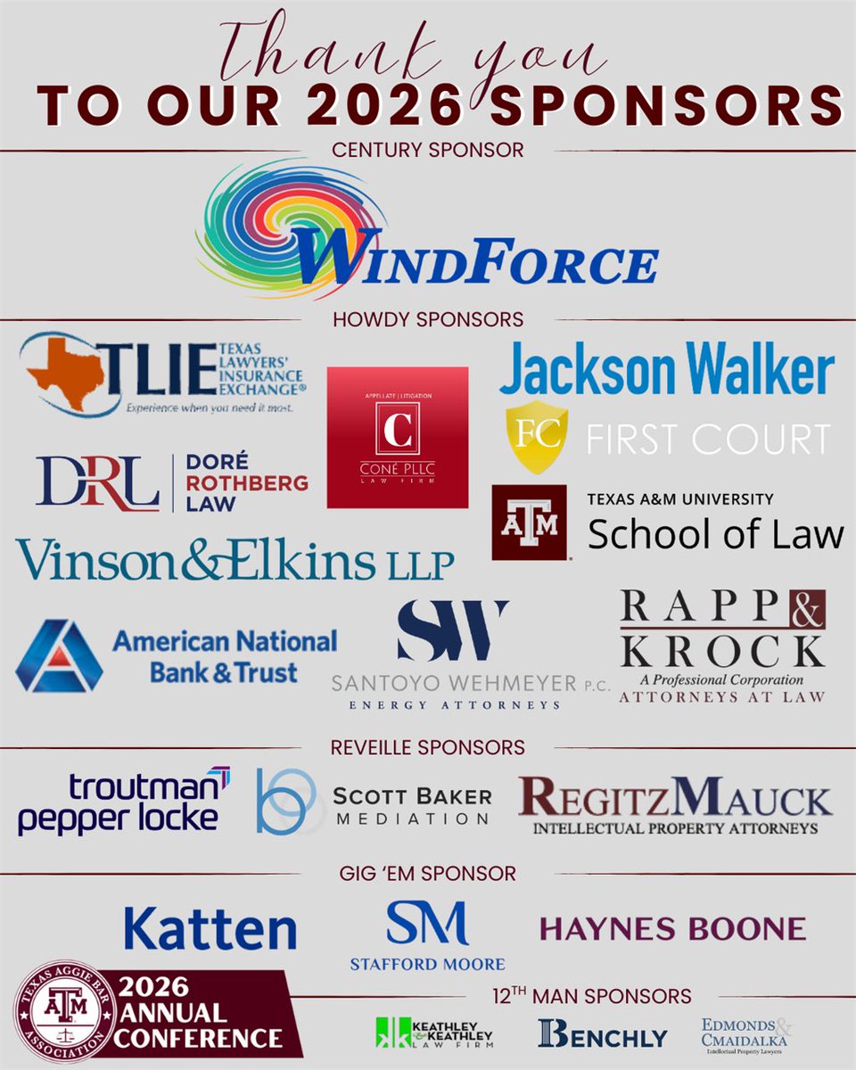 Texas Aggie Bar Association tweet media