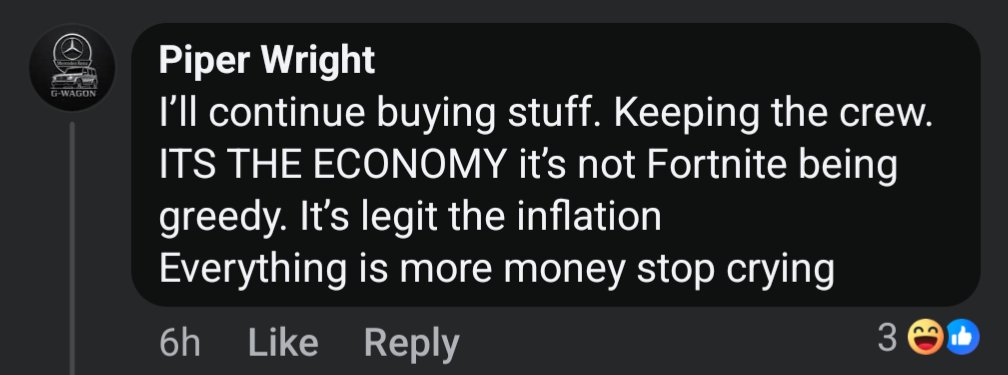 Anthonyamj's tweet photo. @MistaBrandoVA @Clix Sadly we still have weak people like this who will continue to consume like sheep. Hoping this is not the majority of players. https://t.co/BjJs0JVPDl