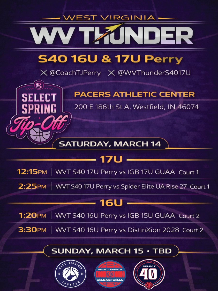 West Virginia Thunder S40/P24 16U & 17U (Perry) tweet media