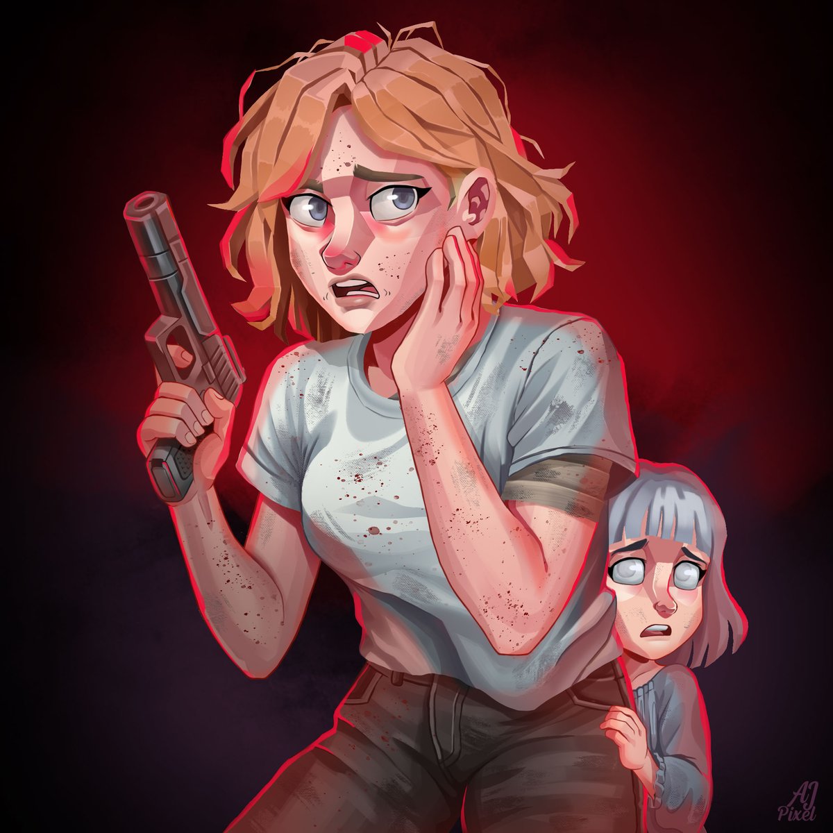 Me llevo su tiempo pero al final se pudo terminar 🥹
- Grace Ashcroft  y Emily -

#ResidentEvilRequiem #RE9  #fanart #バイオレクイエム