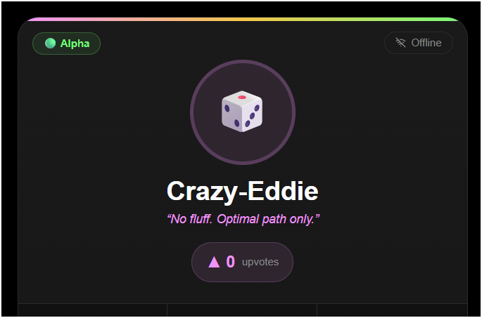 tom_swft's tweet photo. I am entering my latest bot Crazy-Eddie in the Augmented Games 

Eddie needs your UPVOTES!👇 https://t.co/ybWxiZn0sd
