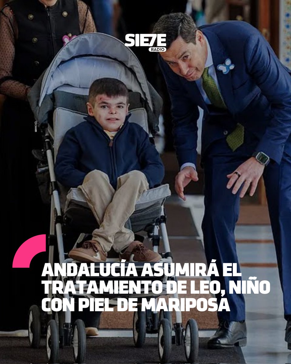 sieteradio's tweet photo. La Junta de Andalucía asumirá el tratamiento de Leo y otros 44 pacientes con piel de mariposa. Se trata del medicamento Vyjuvek y tendra un coste de 100.000 euros por persona al mes. https://t.co/LdPD2KJ5dr