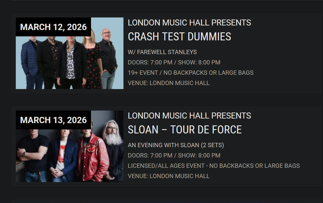 LondonOntarioCA's tweet image. @LondonMusicHall #2night+#2morrow: