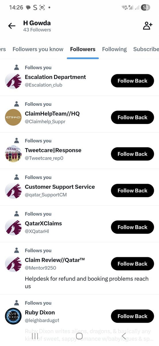 HGowdaX's tweet photo. @qatarairways @qrsupport I got request from these many Qatar Airways airlines support team 😬😬😬😬 https://t.co/DpJVifC4p5