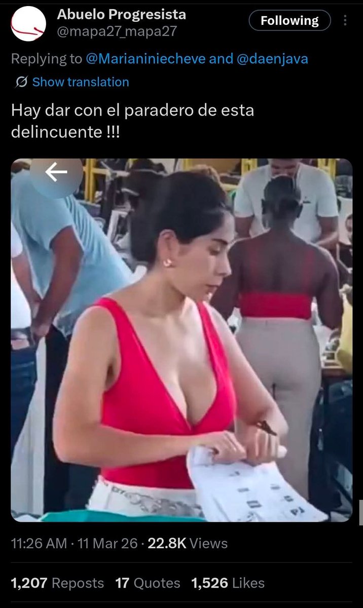 Alexvr7905's tweet photo. Compartan para dar con el paradero de esta delincuente que hizo fraude en las elecciones del domingo 🤬🤬🤬👇👇👇 https://t.co/0X28qiCZ0n