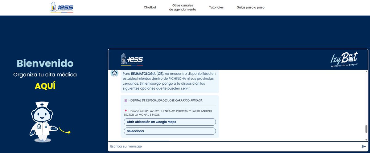 MALEJANDRAP08's tweet photo. Intenté agendar una cita en reumatología en el IESS y no hay disponibilidad en Pichincha ni en provincias cercanas. La única opción es viajar a Cuenca. Tengo una enfermedad crónica que requiere seguimiento y una medicación muy costosa fuera del IESS. 
#IESS #DerechoALaSalud https://t.co/4qyWbzugy3