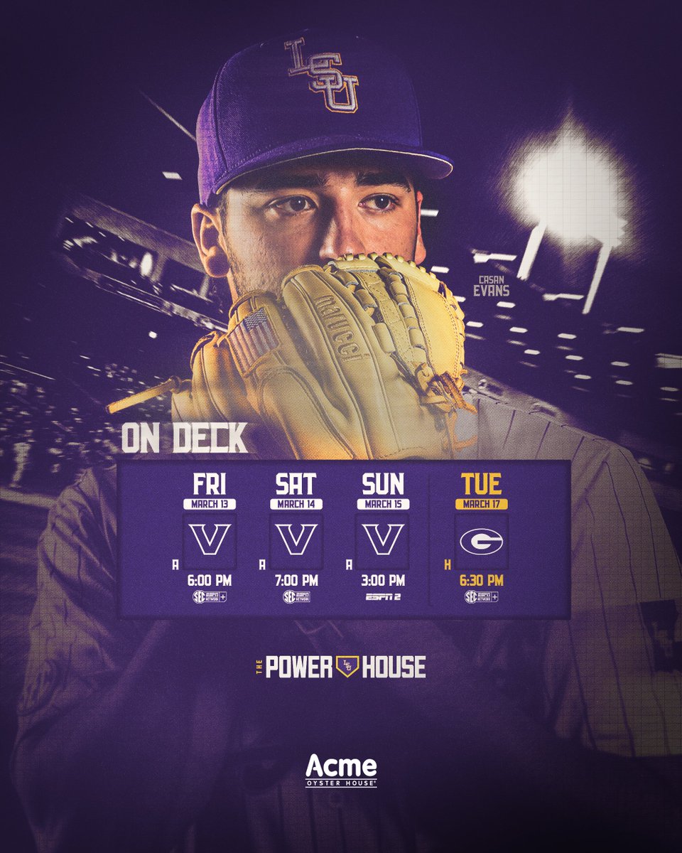 LSUbaseball's tweet photo. The Tigers open SEC play Friday night in Nashville against Vanderbilt! https://t.co/xFd3XstOJr