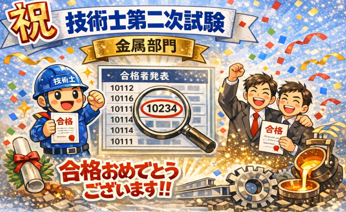 pe_metals_O's tweet photo. 今朝、
令和7年度技術士第二次試験の
合格発表がありました！🎉

金属部門を受験された皆様、
本当に長い道のり大変お疲れさまでした🙇‍♂️

合格された方、心よりお祝い申し上げます！🙌✨

これからは技術士として、さらに大きな舞台
でご活躍されることを期待しています！

そして日本技術士会へご入会ください。
技術士としての資質向上と活躍の場が大きく
広がります。
金属部会では、定例会、技術セミナー、見学会、
若手技術者の会「YES-Metals!」などの活動を通じて、
同じ金属分野の先輩・仲間と切磋琢磨し、
専門性をさらに高めていけます。
きっと、新たな刺激と成長の機会が待っています！

残念だった方も、次こそ必ず。
金属部会はいつでも応援し、サポートいたします。

金属部会一同、
皆様のこれからのキャリアが、
より輝かしく、
社会に貢献できるものになることを
心から願っています！

一緒に金属の未来を創っていきましょう！！

#技術士 #技術士二次試験 #合格発表 #金属部門