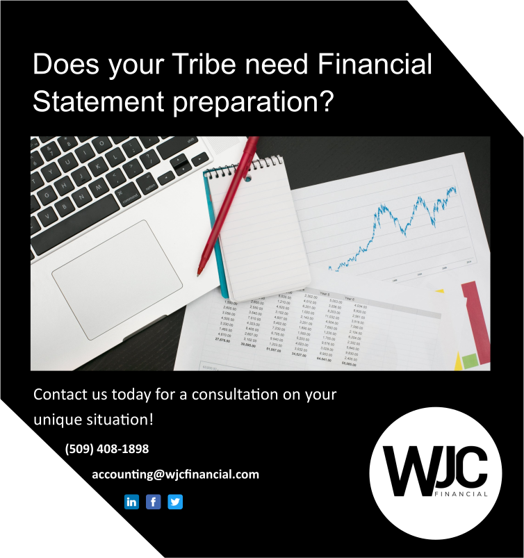 WJC_Financial's tweet photo. Does your Tribe need help with Financial Statement preparation?

We can help!

#financialstatements #audit #helpingtribesthrive https://t.co/ptEkog3iAZ
