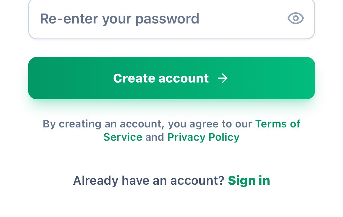 AndrewMiah1's tweet photo. @Kai_jamahe @nikita_helene Hi there, upon review, why does the “ Terms of service” link direct end users to the sign up page ? 
Otherwise good UI https://t.co/g26Ro9ECNC
