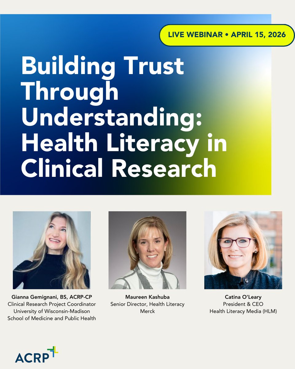 ACRP - Assoc. of Clinical Research Profession tweet media