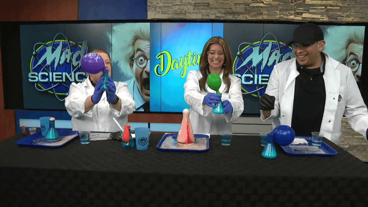 MadScienceisFUN's tweet photo. We brought our traveling laboratory back to @Daytime this week!  It was a blast!
 https://t.co/5lvLrb0o8b https://t.co/BPPOshWVa0