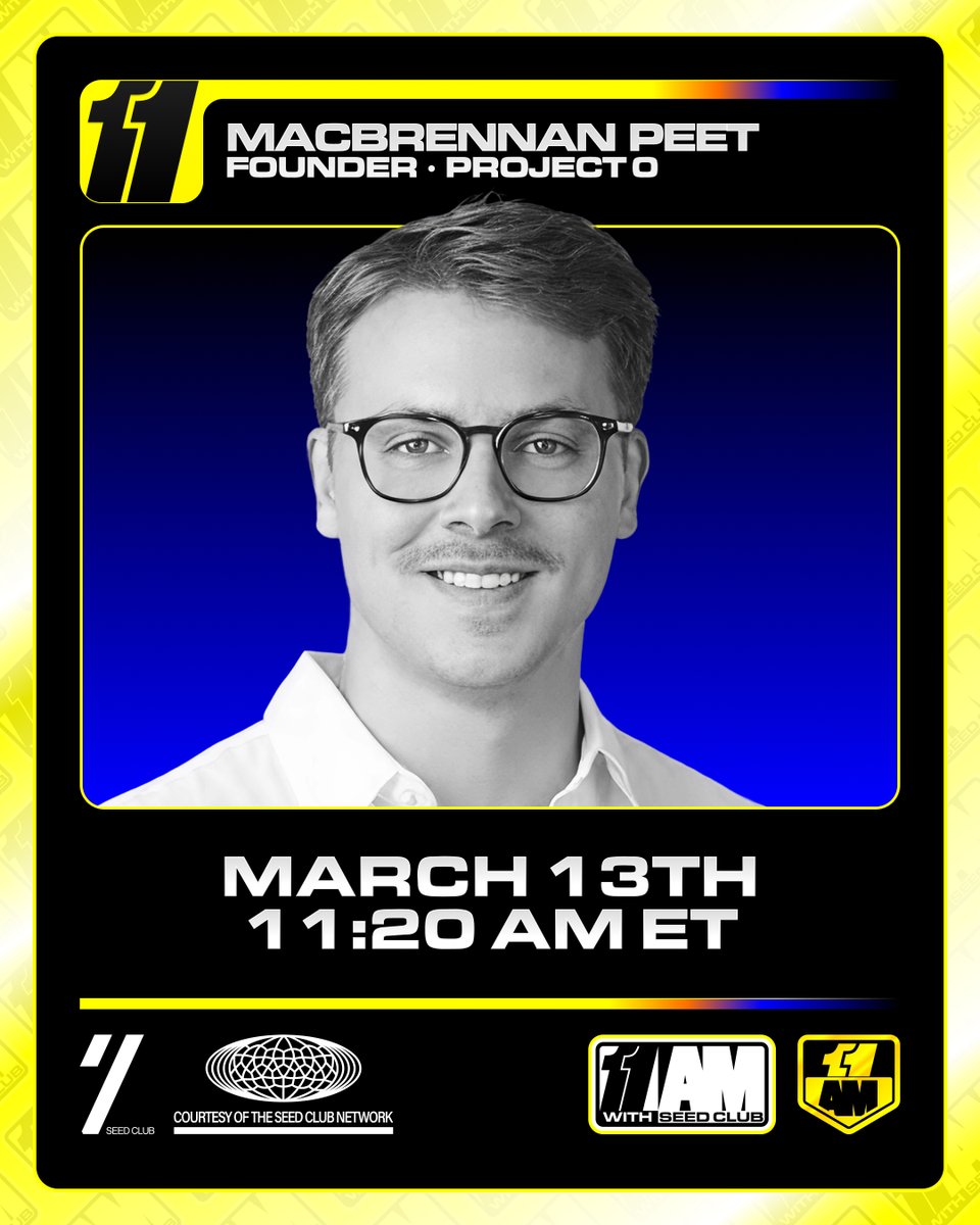 11AM w/ Seed Club tweet media