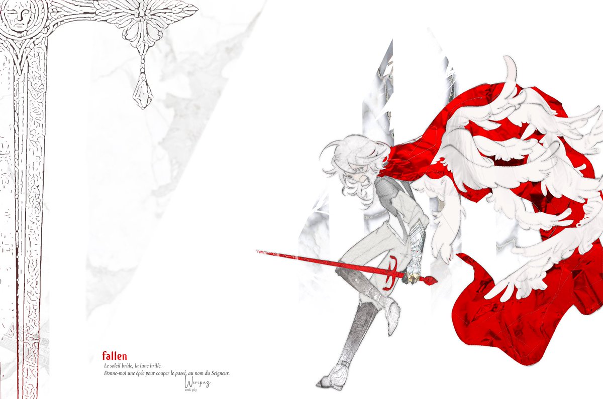 Fallen. Donne-moi une épée pour couper le passé, au nom du Seigneur.

#DigitalArt #Illustration