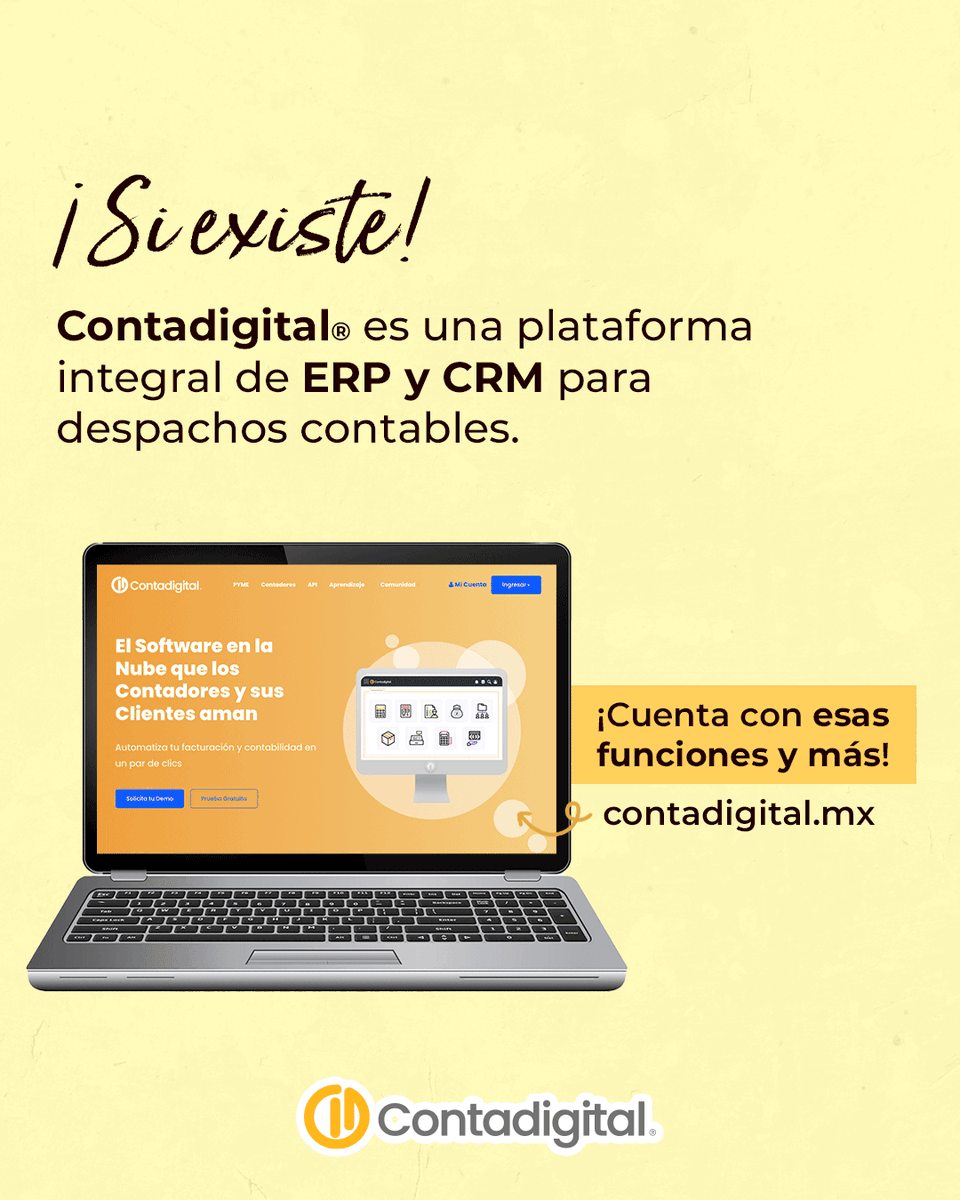 ContabilidadDig's tweet photo. Solucionarlo es fácil con un #sistema actualizado y confiable, con el que puedas automatizar y controlar todo en un solo lugar, como el de #Contadigital ¿Lo haz probado? 😉

💻 Date la oportunidad de conocerlo en https://t.co/Fc2OHOTqN9 https://t.co/mFuPIdXBrC