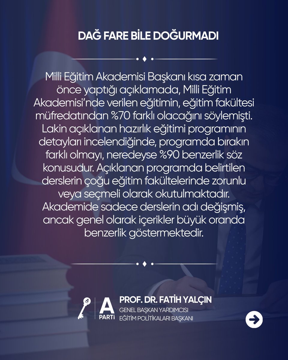 Anahtar Parti Eğitim Politikaları Başkanlığı tweet media