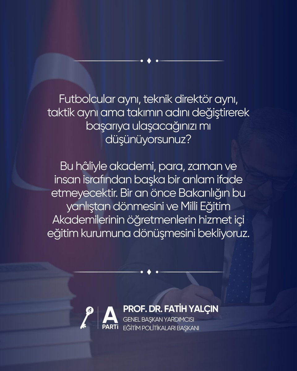 Anahtar Parti Eğitim Politikaları Başkanlığı tweet media