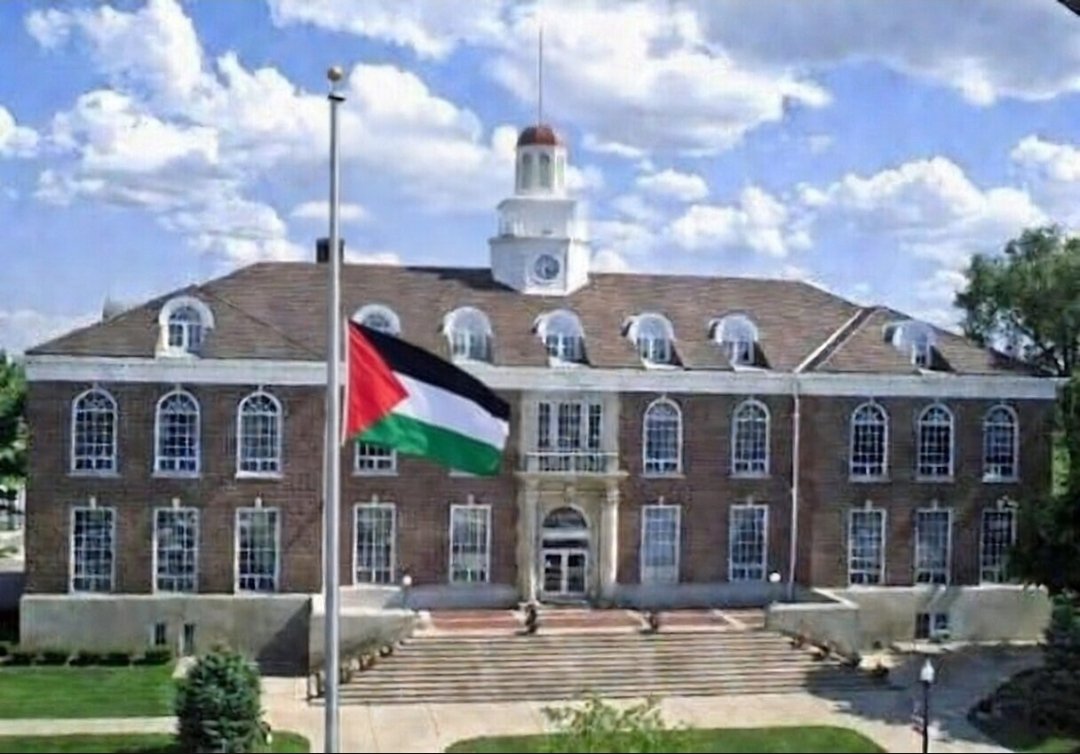 Flags in Dearborn, Michigan Flown at Half Staff Upon the Untimely Death of One of Its Citizens