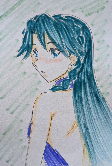 #ゴープリ10周年なので海藤みなみさん3733枚描いてお祝い (1473.1474.1475.1476) 寝起きらくがき。