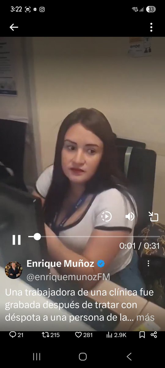 <a href="/enriquemunozFM/">Enrique Muñoz</a> Aquí la "señorita" rozagante y llena de vida que maltrata a los derechohabientes.