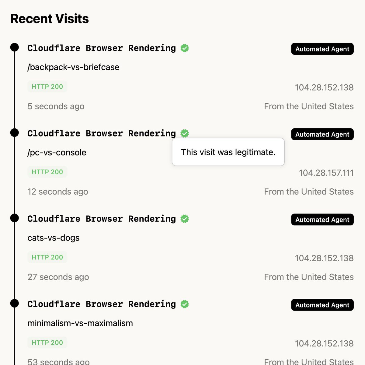 KnownAgents's tweet photo. Want to know when @Cloudflare's new crawler visits your website? Agent Analytics has you covered: https://t.co/KSMGaHIDEH https://t.co/RJARacmkHi