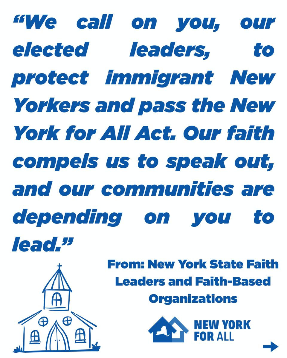 thenyic's tweet photo. NEW: 100+ faith leaders &amp; faith-based orgs call on @govkathyhochul, @AndreaSCousins, &amp; Carl Heastie to pass #NY4All!

“As ppl of faith, we believe in sanctuary. This is not abstract theology—it is a living mandate. And right now, it demands that we act.” https://t.co/Y0YOQxmJzi https://t.co/AHZkHxLGLW
