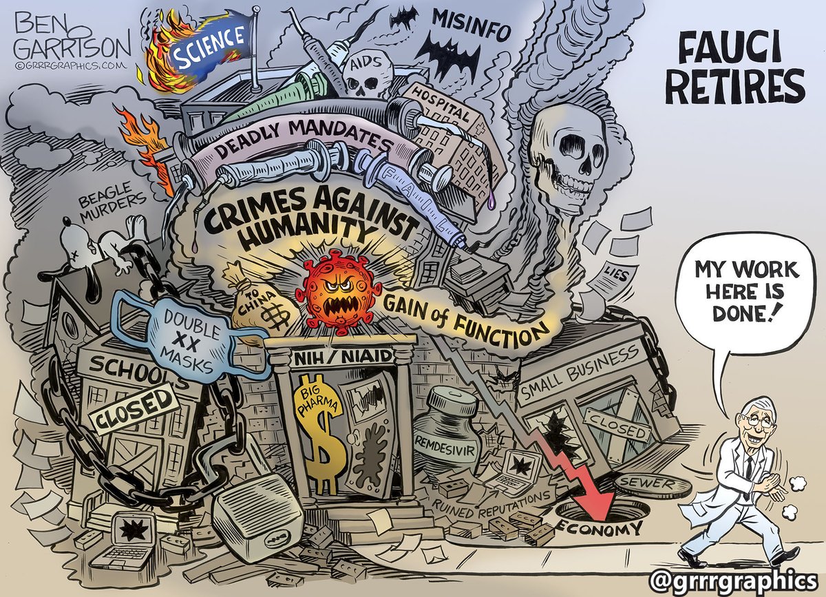 GrrrGraphics's tweet image. When will Fauci be arrested?
Still waiting..
How many 'crimes against humanity' does it frickin' take?
#ArrestFauci
Throwback Thursday Ben Garrison Cartoon