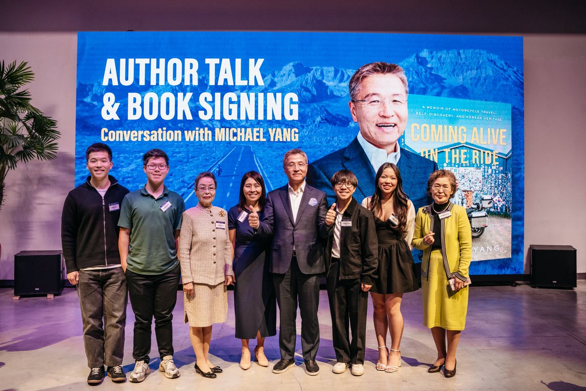michaelmyang's tweet photo. Wow. What a day!

This past Saturday, I held my book launch party at the EK Art Gallery in Koreatown, LA, to celebrate the publication of my book, Coming Alive on the Ride. I couldn’t believe the day had finally come. After nearly 4 years of working on my memoir and months of planning for this event, I was overwhelmed by the outpouring of support and love from my community. 

Before the event started, I was full of anticipation, and my mind was racing with all the chaos of transportation, logistics, and setup. Then, when I saw the giant LED screen with slides & videos of my journey and heard the travel playlist music playing inside the gallery, I was beyond happy.

During the event, I was so excited that my hands were shaking while I was eating lunch! I literally couldn’t contain my excitement. I was so happy that everyone was having a good time, and overjoyed to share my love of adventure and motorcycle travel with all the family, friends, and guests there.

After the event, I was actually sad that I didn’t have enough time to talk to everyone, and I felt a twinge of regret that I didn’t take longer to express my deep, sincere gratitude for their coming to my launch party. Though a few days late, I want to thank everyone for taking time out of their busy schedules to celebrate the launch of my book with me. I appreciate you all more than I can put into words.

As I left the event venue for home on my motorcycle, and my adrenaline wound down with every passing mile, my body was tired, but my heart was full of shin-nah-geh (신나게) 🌟
.
.
.
#comingaliveontheride #michaelyangauthor #travelmemoir #adventureawaits #nevertoolate