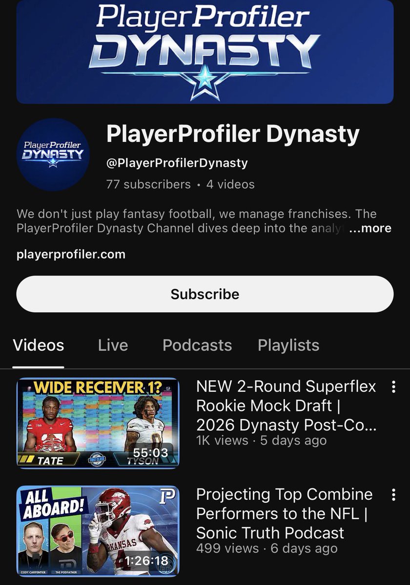 PlayerProfiler NOW+ tweet media