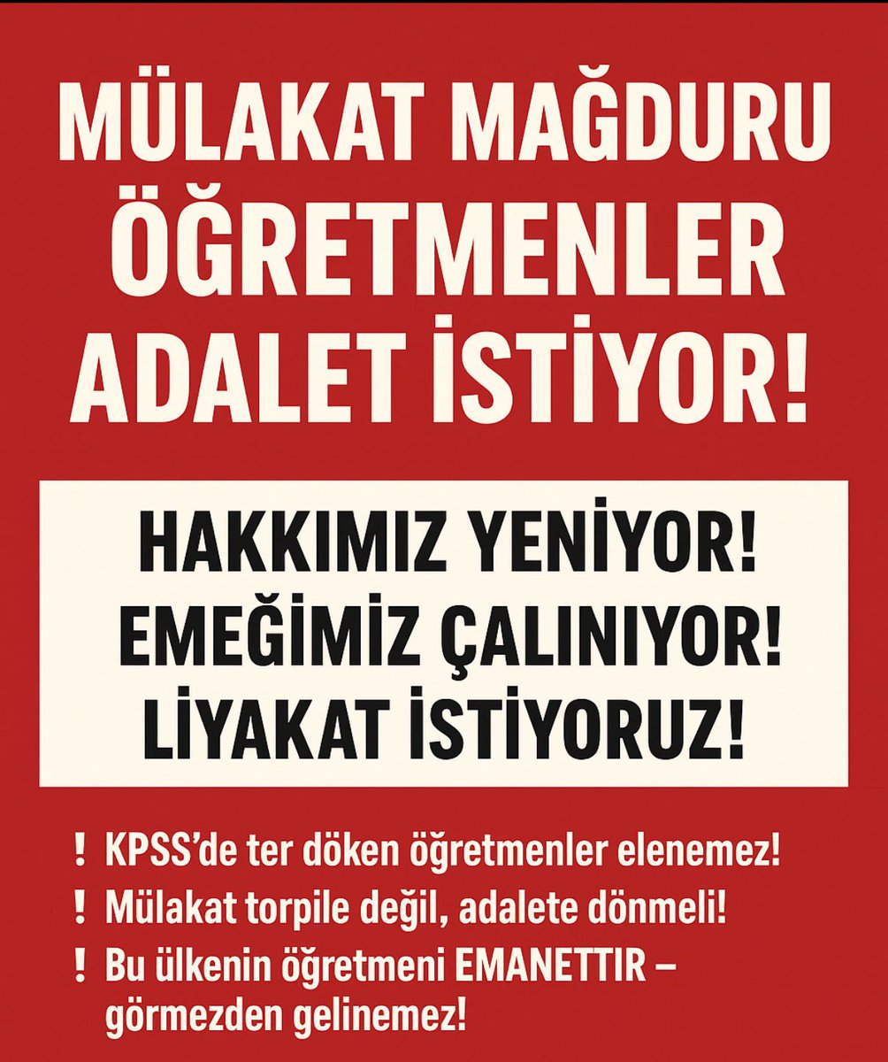 <a href="/PrfDrFilizKilic/">Prof. Dr. Filiz KILIÇ</a> Meclis’te yürütülen çalışmalar 1611 mülakat mağduru öğretmene umut oldu. Bayramdan önce sevindirici bir gelişme bekliyoruz.  

#MülakatMağduriyetiBitiyor