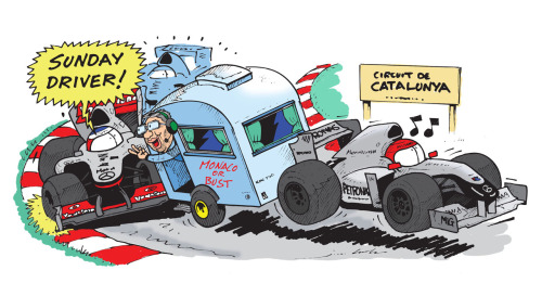 JimBamberToons's tweet photo. Michael's early races were ones he would probably like to forget. I was taking bets on if he would last the year. 2010 https://t.co/4hVWyMHWoK