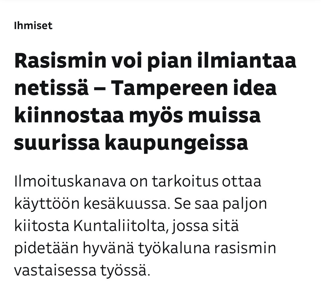 Mansessa torjutaan rasismia,
käyttämällä avuksi stasismia.