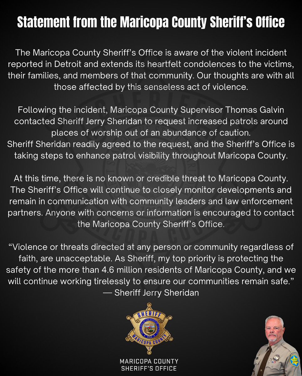 Maricopa County Sheriff's Office tweet media